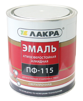 Эмаль ПФ-115 оранжевая, 20кг. Лакра (33шт/пал)