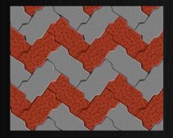 Плитка тротуарная Змейка (шагрень) 225*115*50 мм, серая