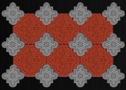 Плитка тротуарная Ромашка малая 215*215*45 мм, коричневая