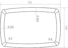 Плитка тротуарная бетонная Классика №4 172*115*80мм, красный
