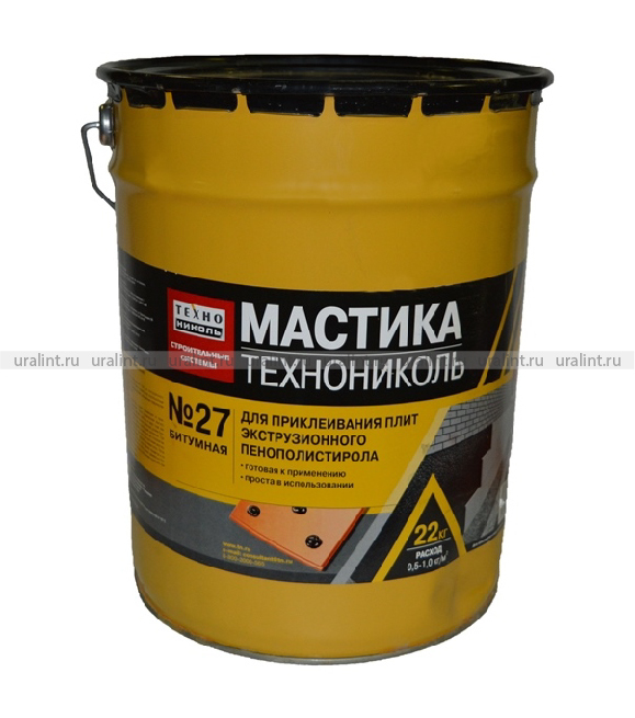 Мастика приклеивающая Технониколь №27, 22кг, 36 шт/пал